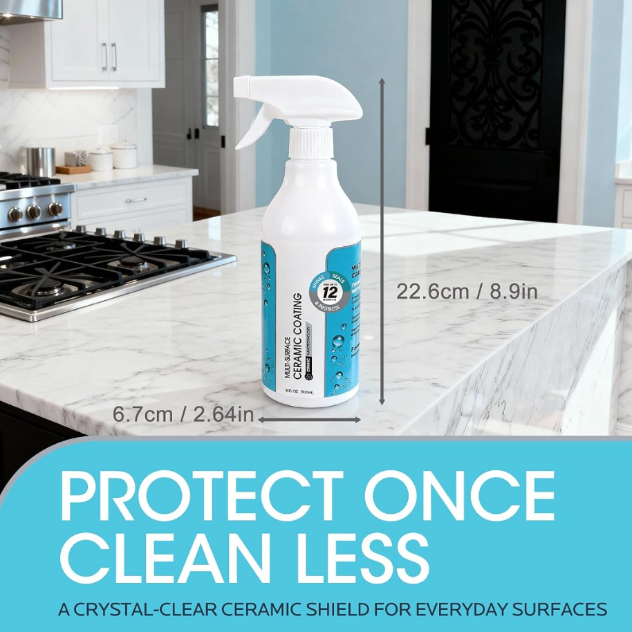 Ceramic Coating Spray for Stainless Steel & Glass - Long lasting Protection