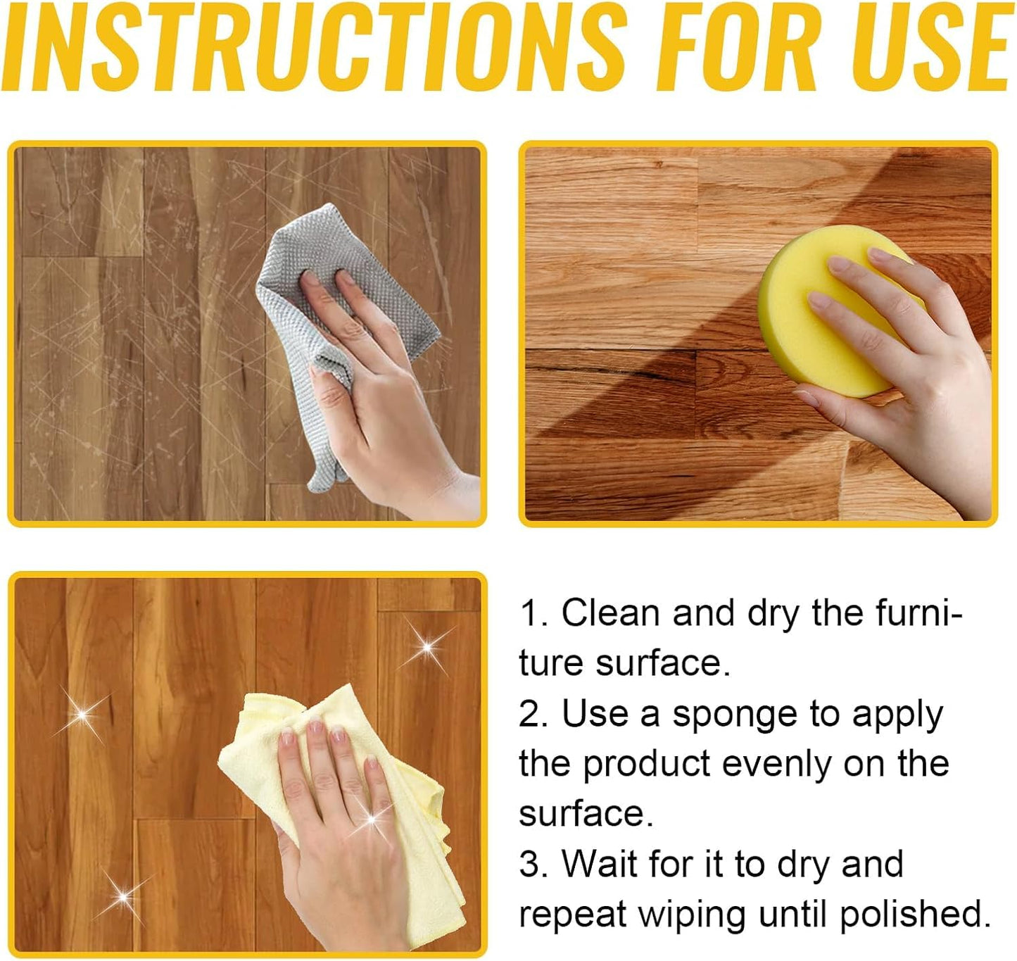Beeswax Furniture Polish, Colorless Wood Wax for Furniture Protection