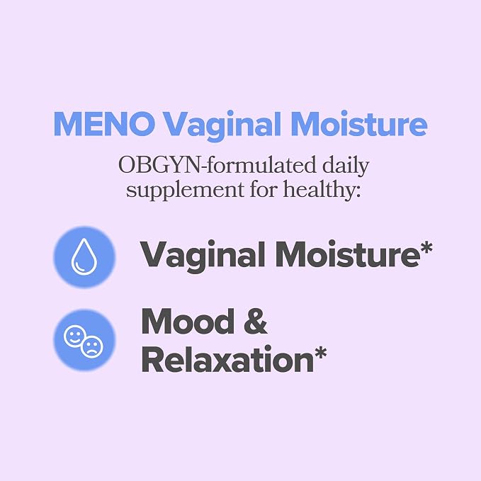 MENO Vaginal Moisture - Hormone-Free Capsules with Maca Root– 30-Day Supply